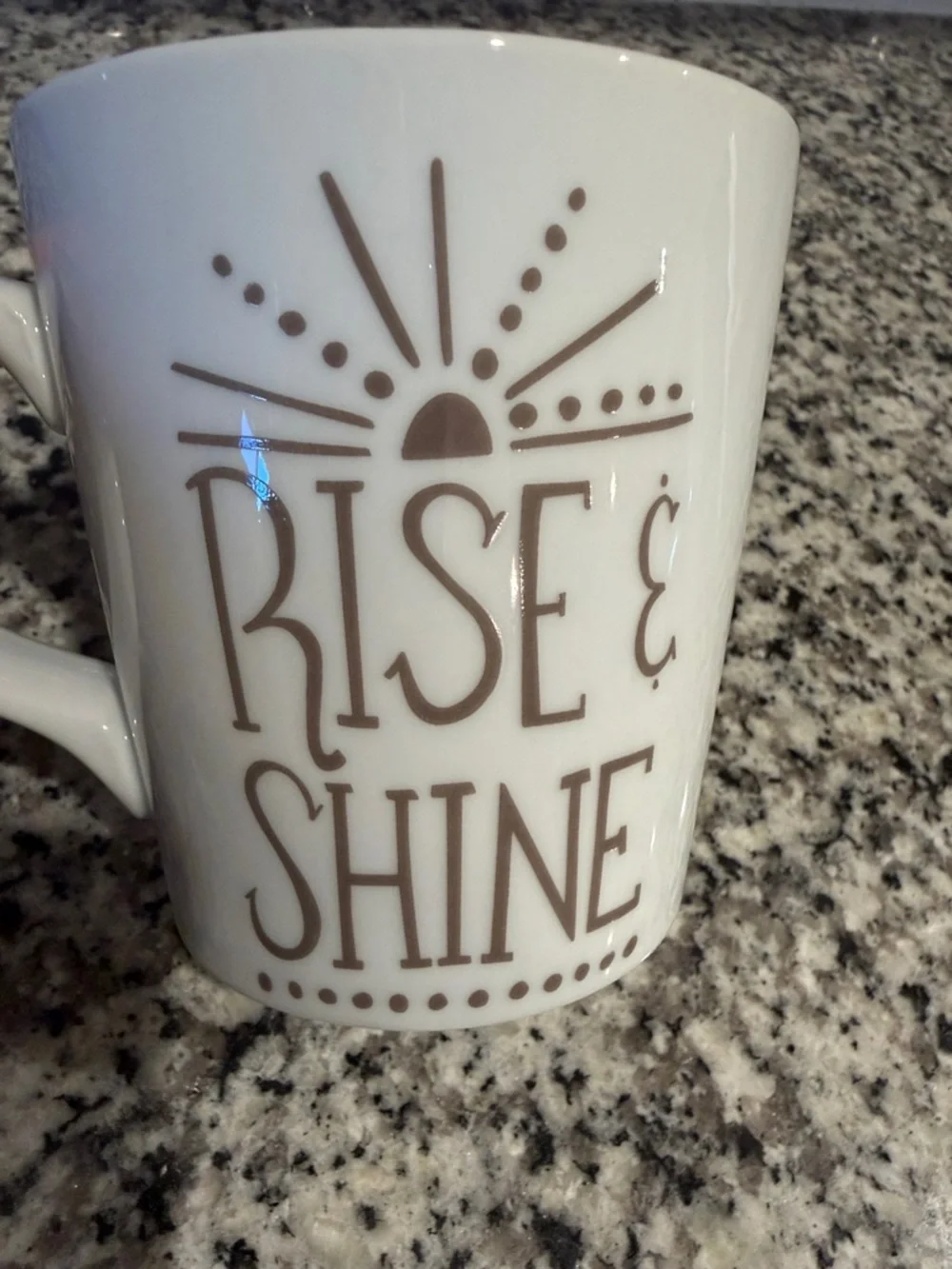 White Mug with Colorful Rooster